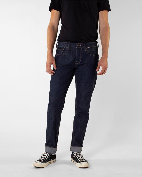 Jeans Jim Regular Slim Dry Selvedge Donkerblauw 1